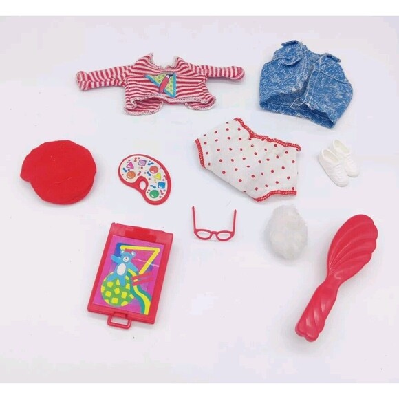 Vintage 1988 Teen Time Courtney Lot Barbie Mattel 1980s 11pc Clothes Accessories - Picture 5 of 13